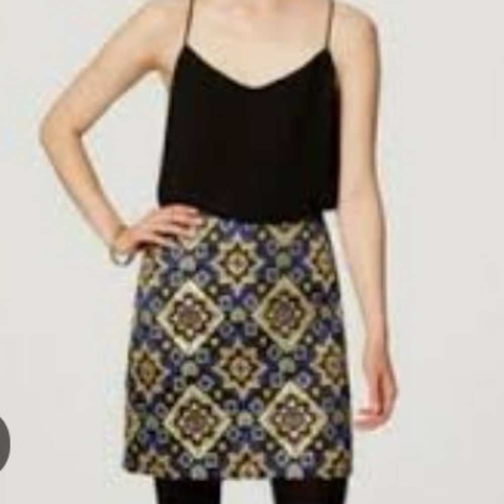 ❄️ 🔔festive LOFT jacquard Metallic skirt
